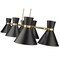 Z-Lite Soriano 6 Light Chandelier, Matte Black & Heritage Brass 728-6L-MB-HBR - alternate 3